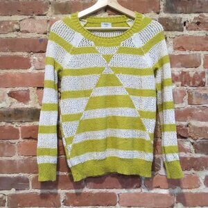 Madewell Wallace Geometric Stripe Cotton Knit Sweater